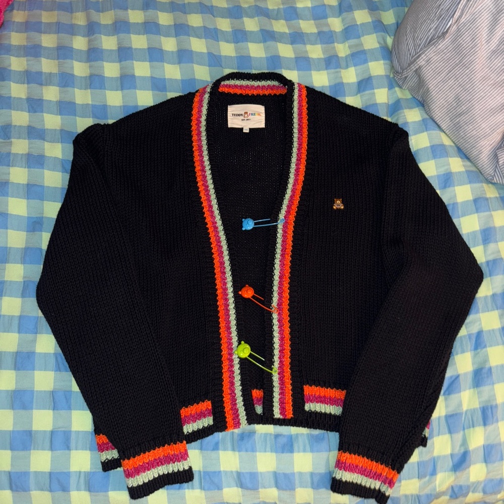 Teddy Fresh || Safety Pin Cardigan ||
